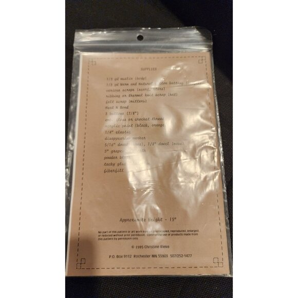 Homebodies Mister Drifter Snowman Craft Pattern #134 15" Festive Holiday Decor - Picture 3 of 5